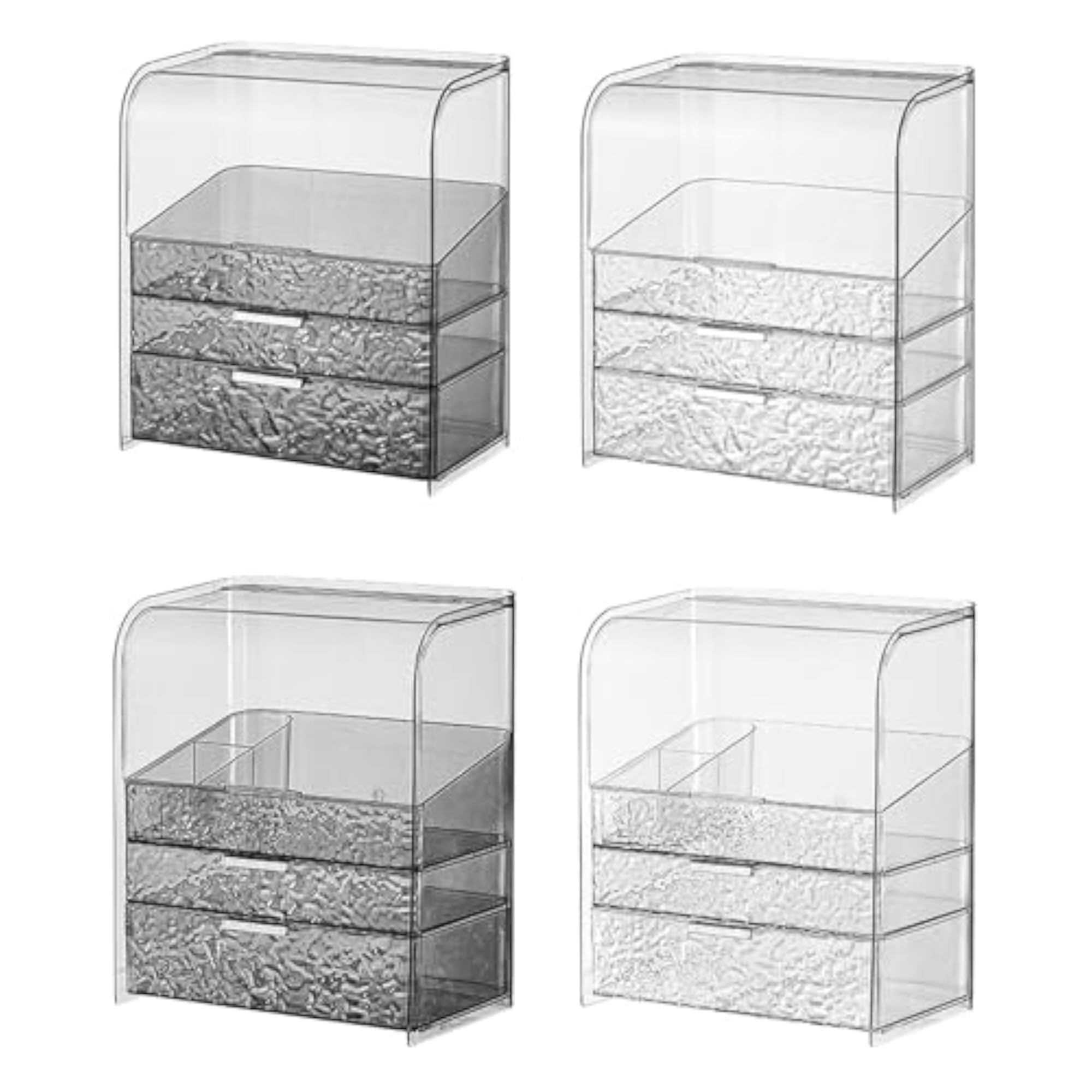 Luxury Clear Makeup Storage Box for Bathroom Vanity